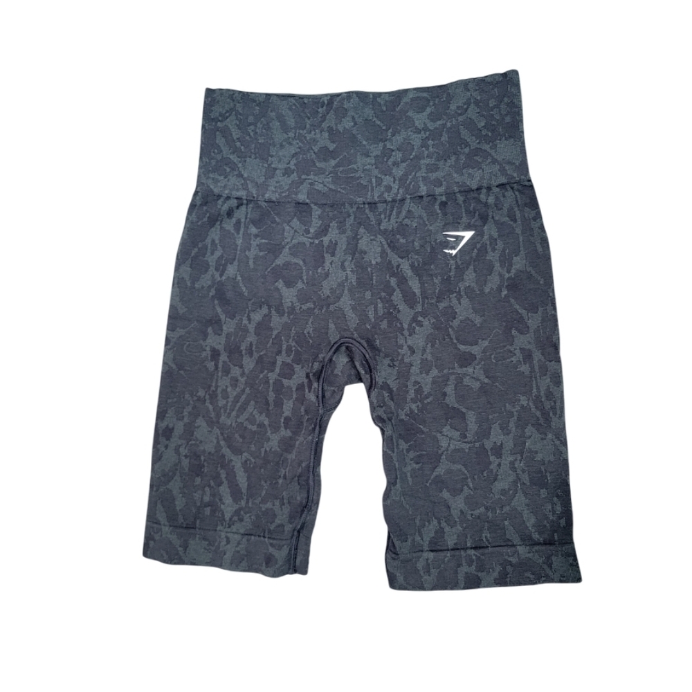 Gymshark Women's Black Patterned Bike Shorts - Size XS